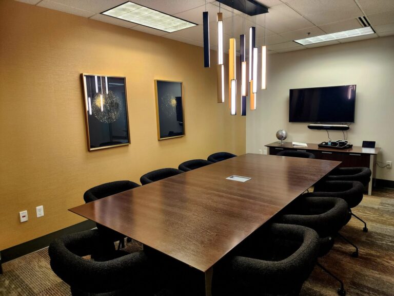 Conference room designed by Valia Design Build Bloomfield Hills Michigan