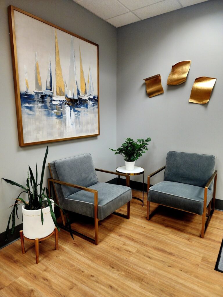 Reception Area corner sitting- Valia Design Build
